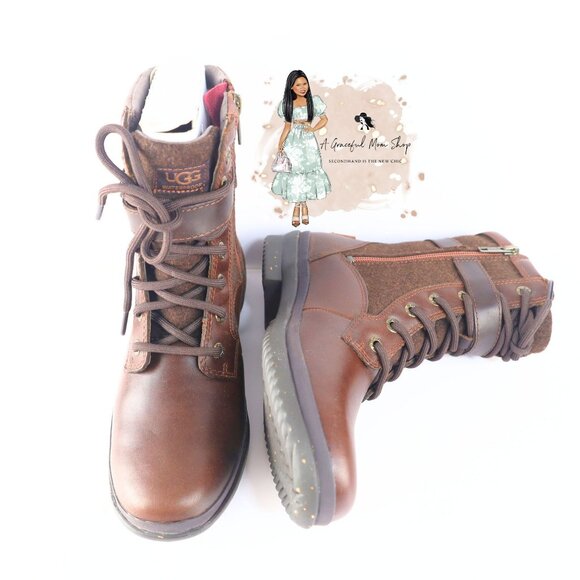 Ugg Women's Snow/Waterproof Boots Kesey in Chestnut Brown, Size 5.5- 0055 - Picture 8 of 12